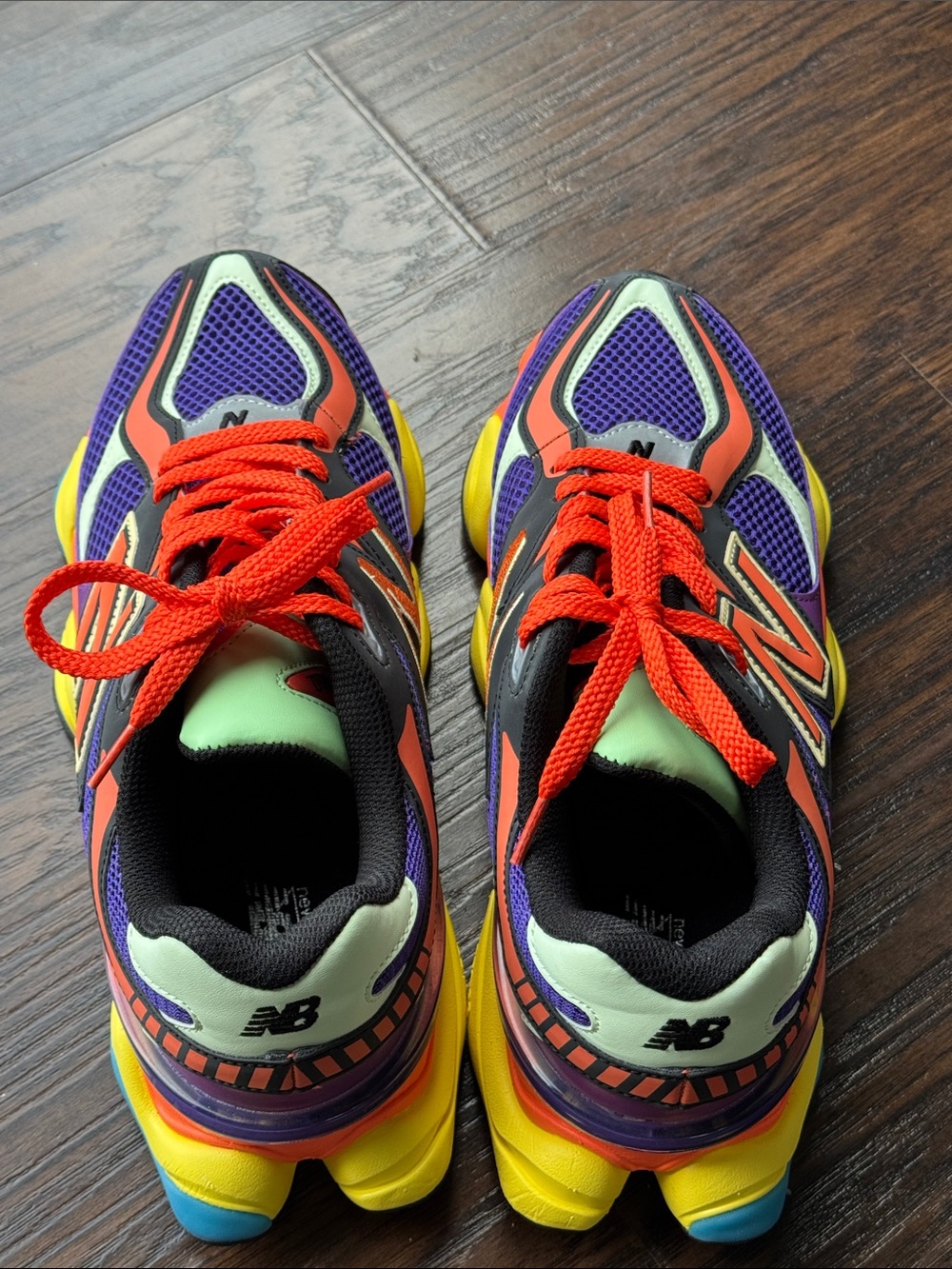 New Balance Purple, Red & Yellow Men’s Athletic Sneakers - Picture 7 of 14